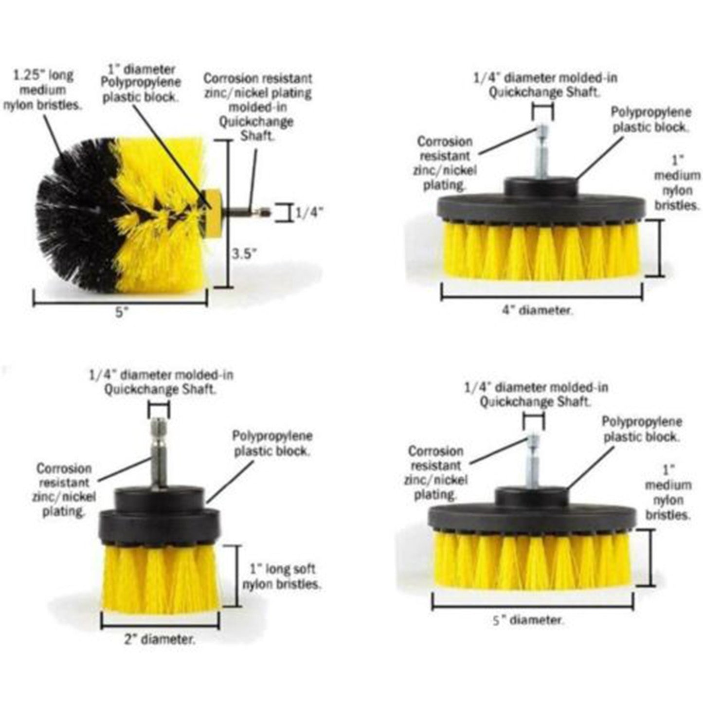 6-Piece Power Scrubber Brush Set