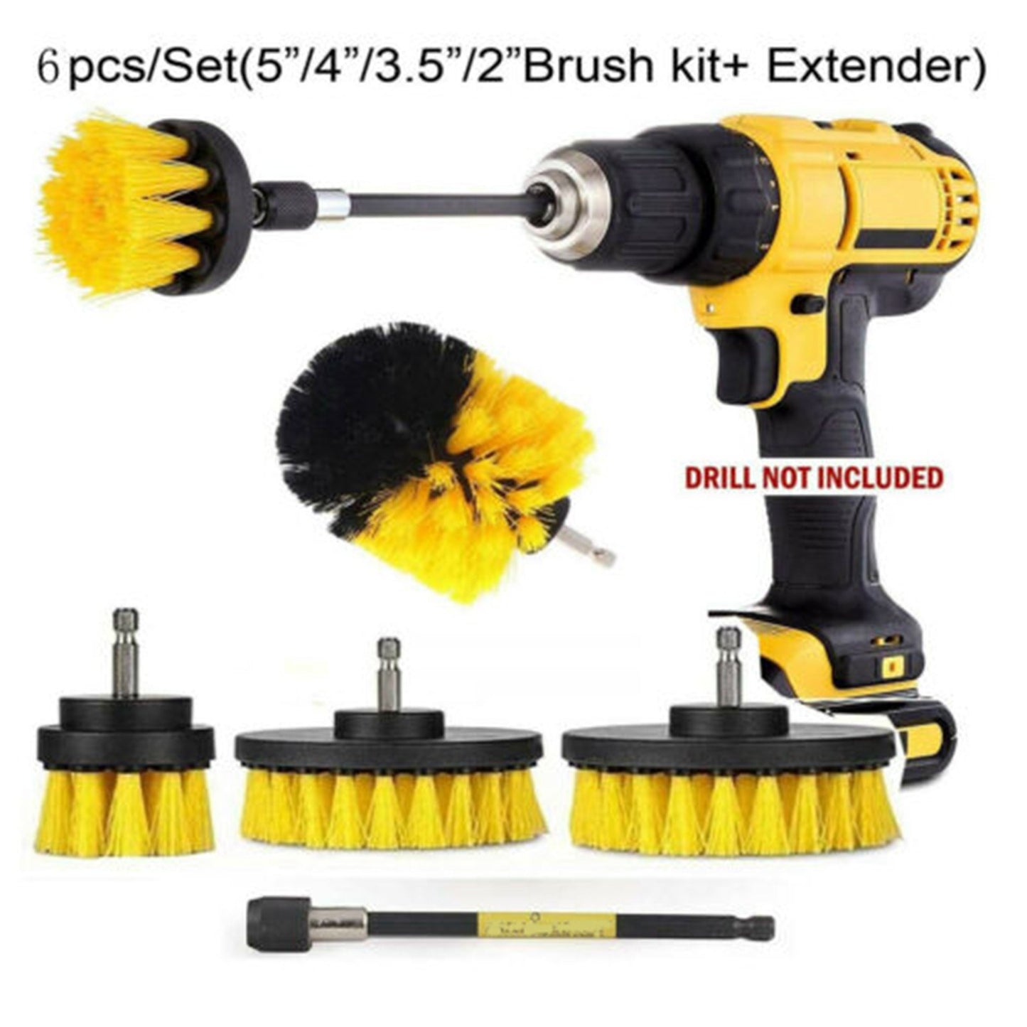 6-Piece Power Scrubber Brush Set