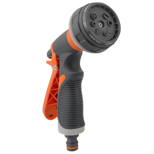 High Pressure Garden Hose Nozzle - 8 Adjustable Spray Patterns, Anti-Slip Design for Watering, Cleaning, Car Wash, and Pet Shower
