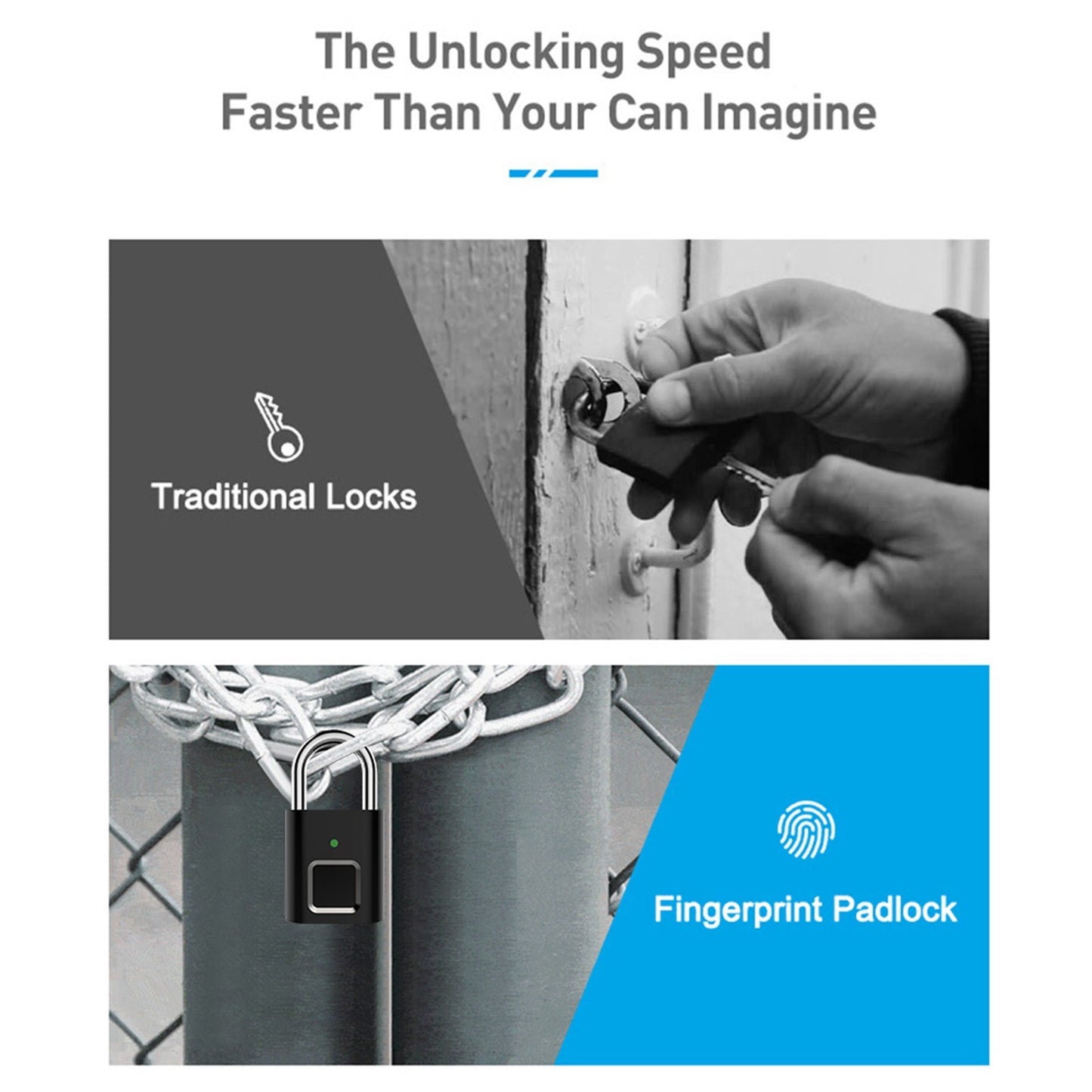 Smart Biometric Fingerprint Padlock