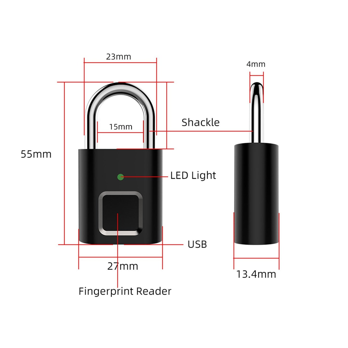 Smart Biometric Fingerprint Padlock