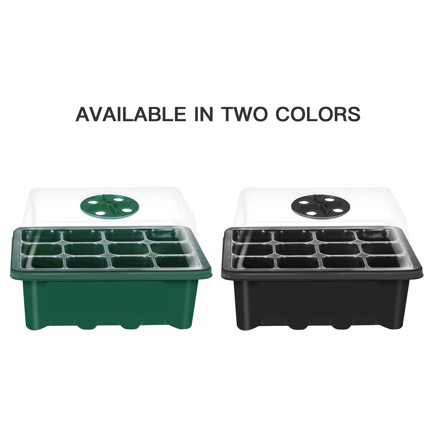 10-Pack Seedling Starter Trays with 12 Cells Each