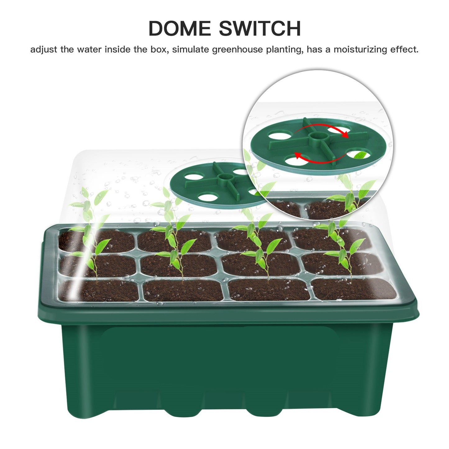 10-Pack Seedling Starter Trays with 12 Cells Each