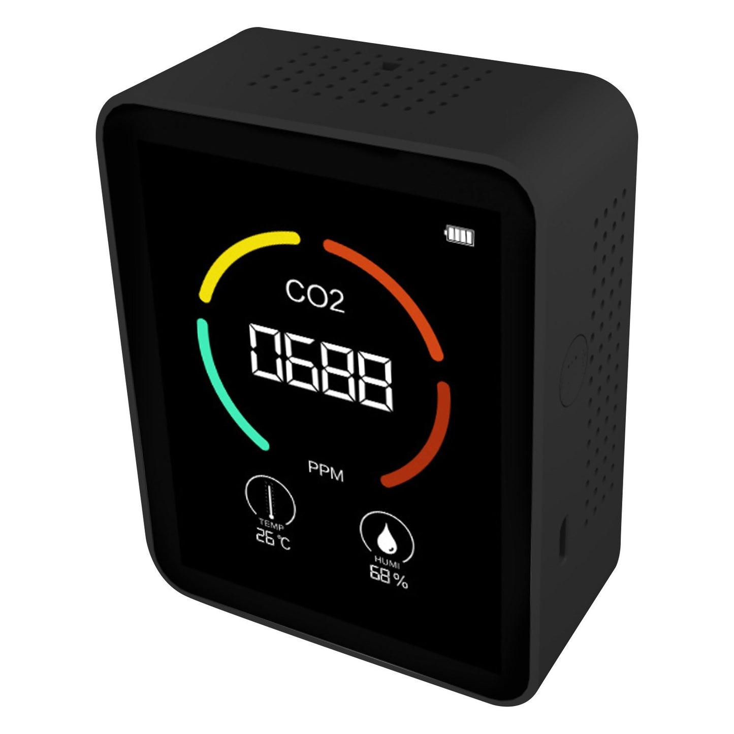 3-in-1 Digital Air Quality Monitor: CO2, Temperature & Humidity Tester