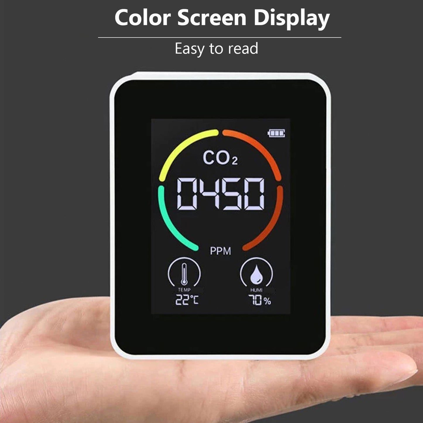 3-in-1 CO2 Air Analyzer & Carbon Dioxide Detector