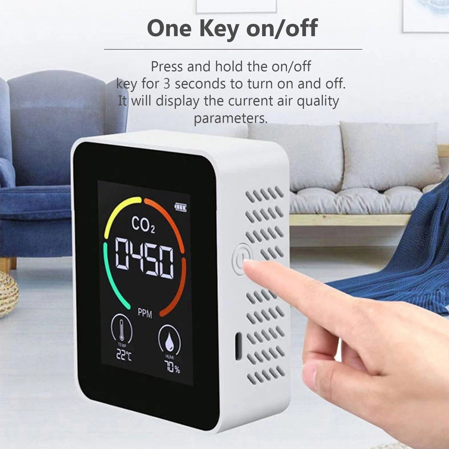 3-in-1 CO2 Air Analyzer & Carbon Dioxide Detector