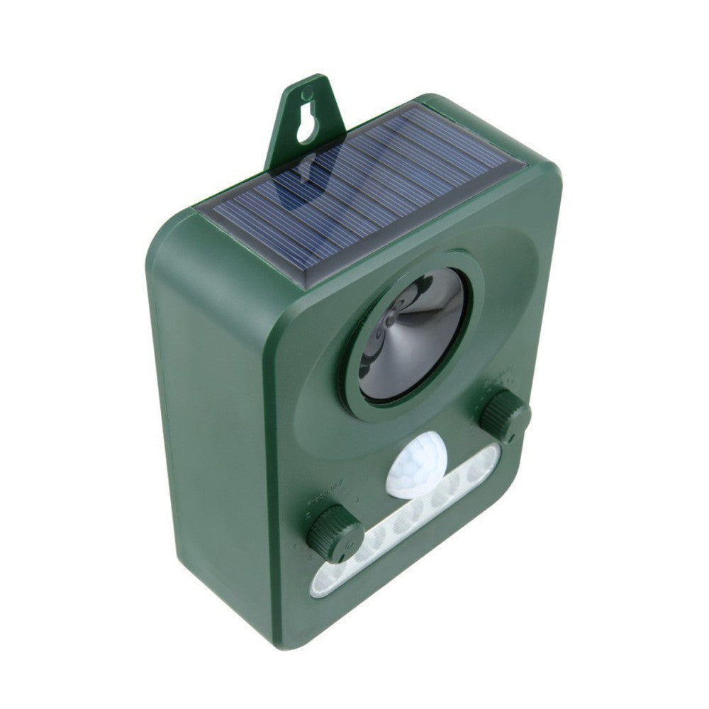 Rechargeable Solar-Powered Ultrasonic Animal Repeller for Dogs and Cats