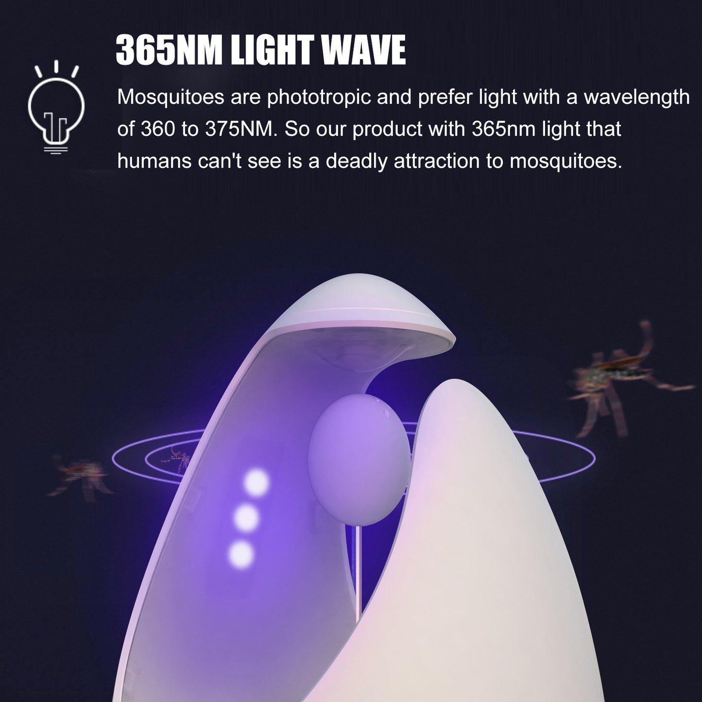 Powerful Indoor Fly & Mosquito Trap with Suction Fan