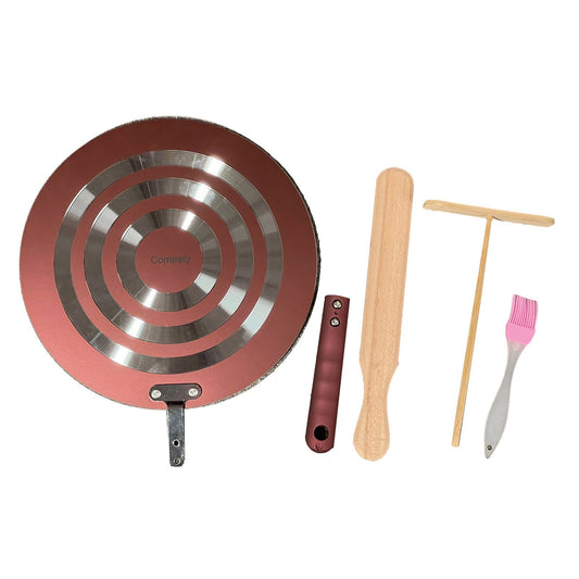 Cornesty Crepe & Pancake Griddle Pan with Spreader and Spatula