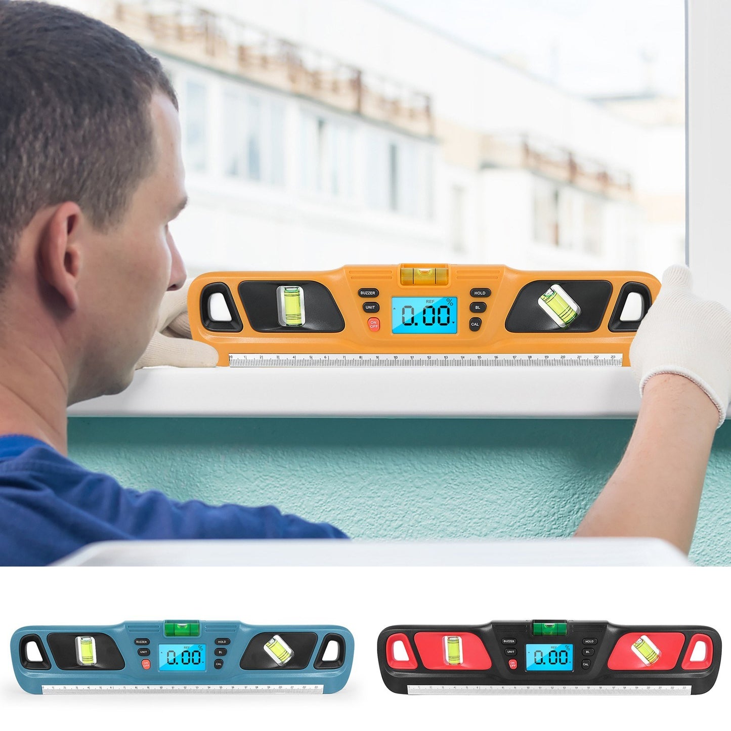 HW-200 Multifunctional Digital Angle Level Meter & Ruler