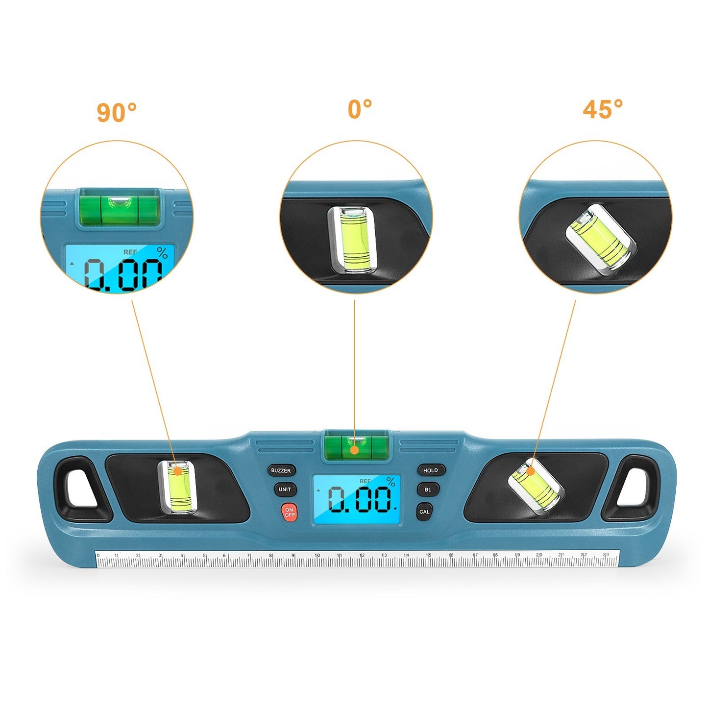 HW-200 Multifunctional Digital Angle Level Meter & Ruler