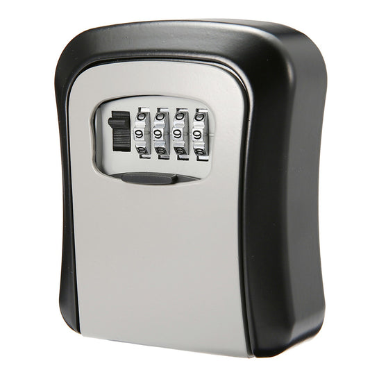 Wall-Mount Aluminum Key Lock Box with 4-Digit Combination