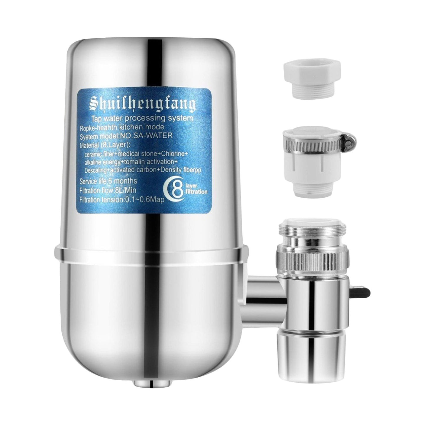 8-Layer Cartridge Faucet Water Filter Purifier