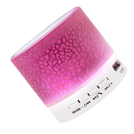 Portable Mini Wireless BT Speaker with 7-Color Lights, Rechargeable for Travel, Outdoor, Home & Office Use