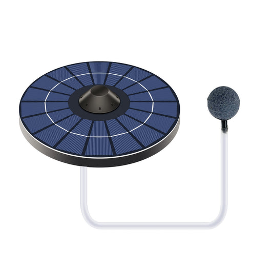 Solar-Powered Pond Aerator Kit with Air Hose & Bubble Stone