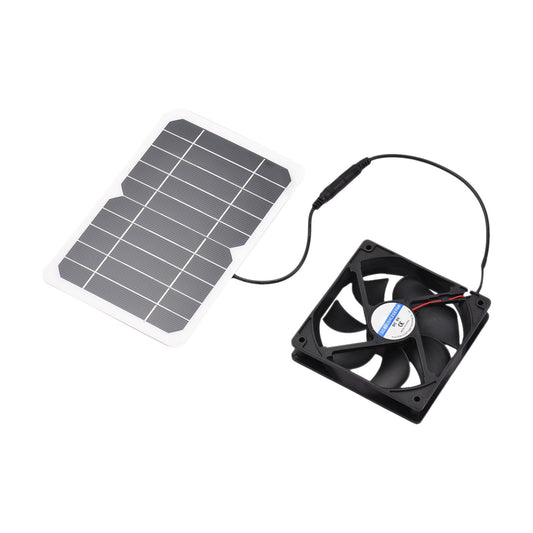 Solar-Powered 6W 5V Fan Ventilator for Chicken Coops, Dog Houses, Sheds, RVs, Greenhouses, Outdoor Camping - Mini Cooling Solar Panel