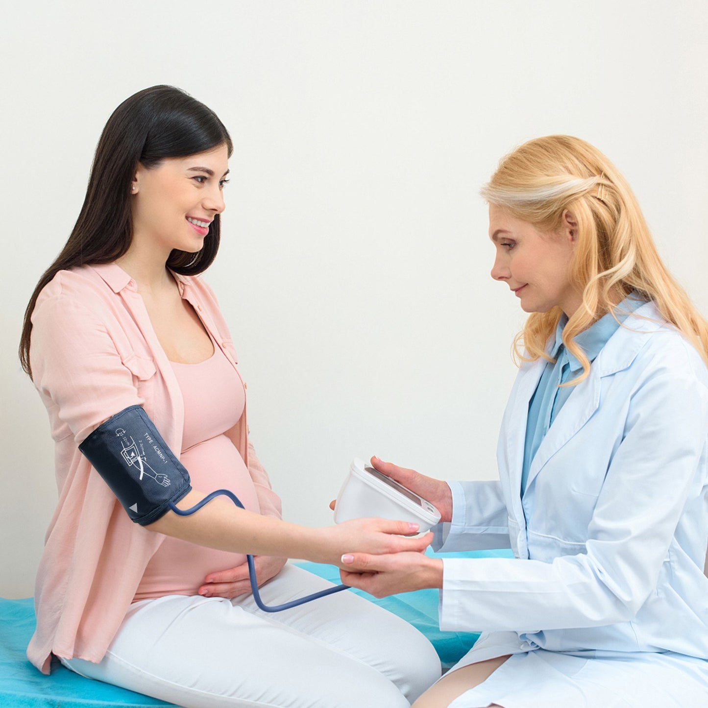 Portable LCD Blood Pressure Monitor - Accurate Arm Band Sphygmomanometer for Home Use