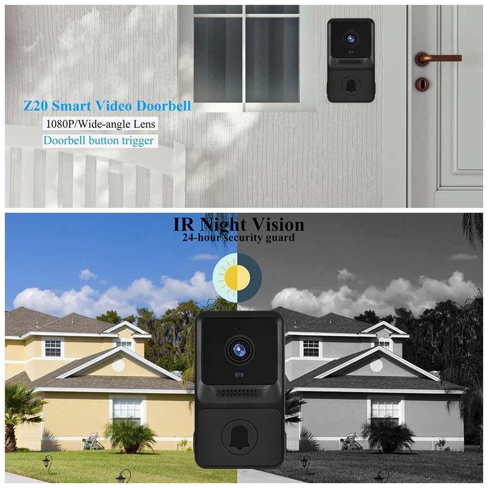 Wireless 1080P Smart Security Doorbell Camera with Night Vision and 2-Way Audio