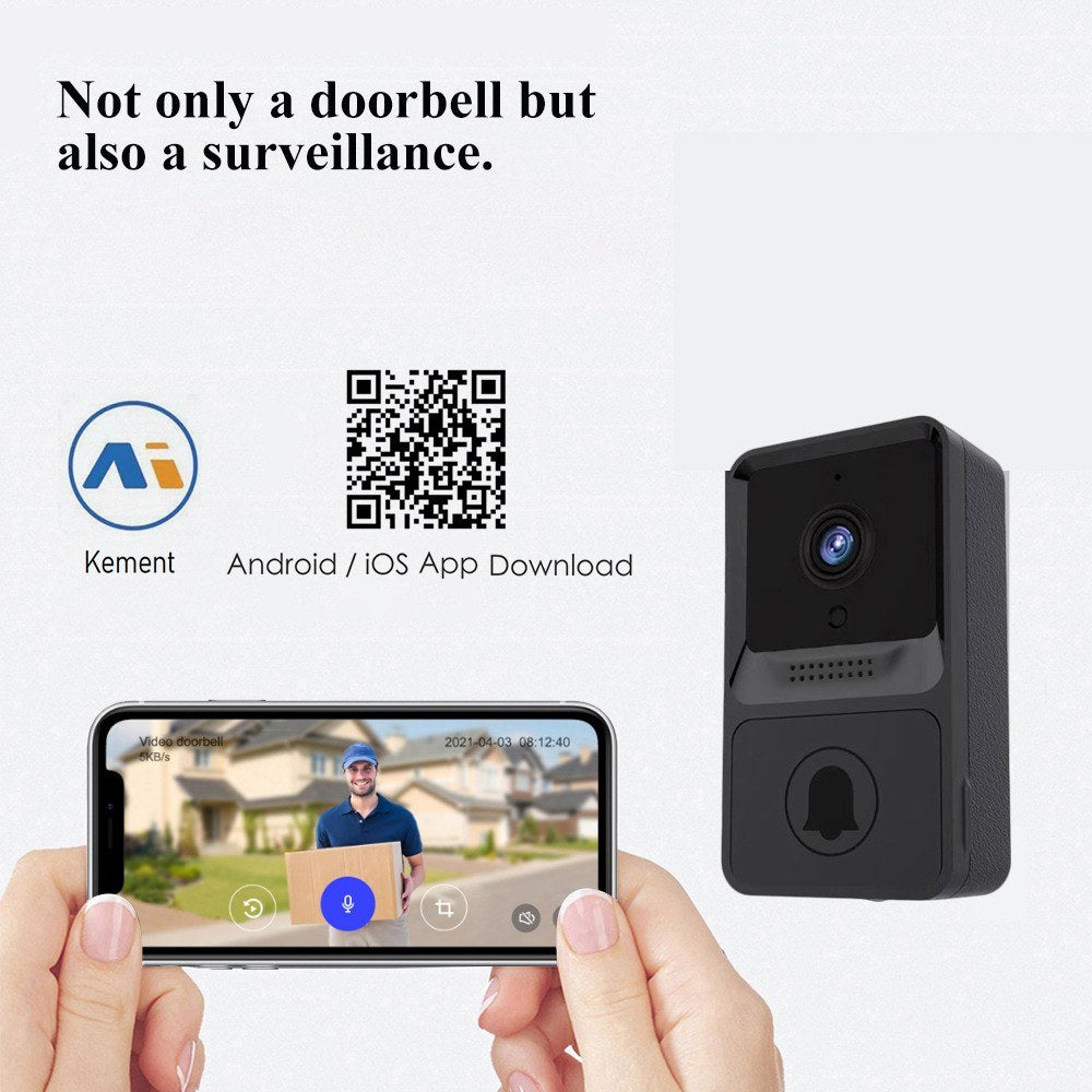 Wireless 1080P Smart Security Doorbell Camera with Night Vision and 2-Way Audio