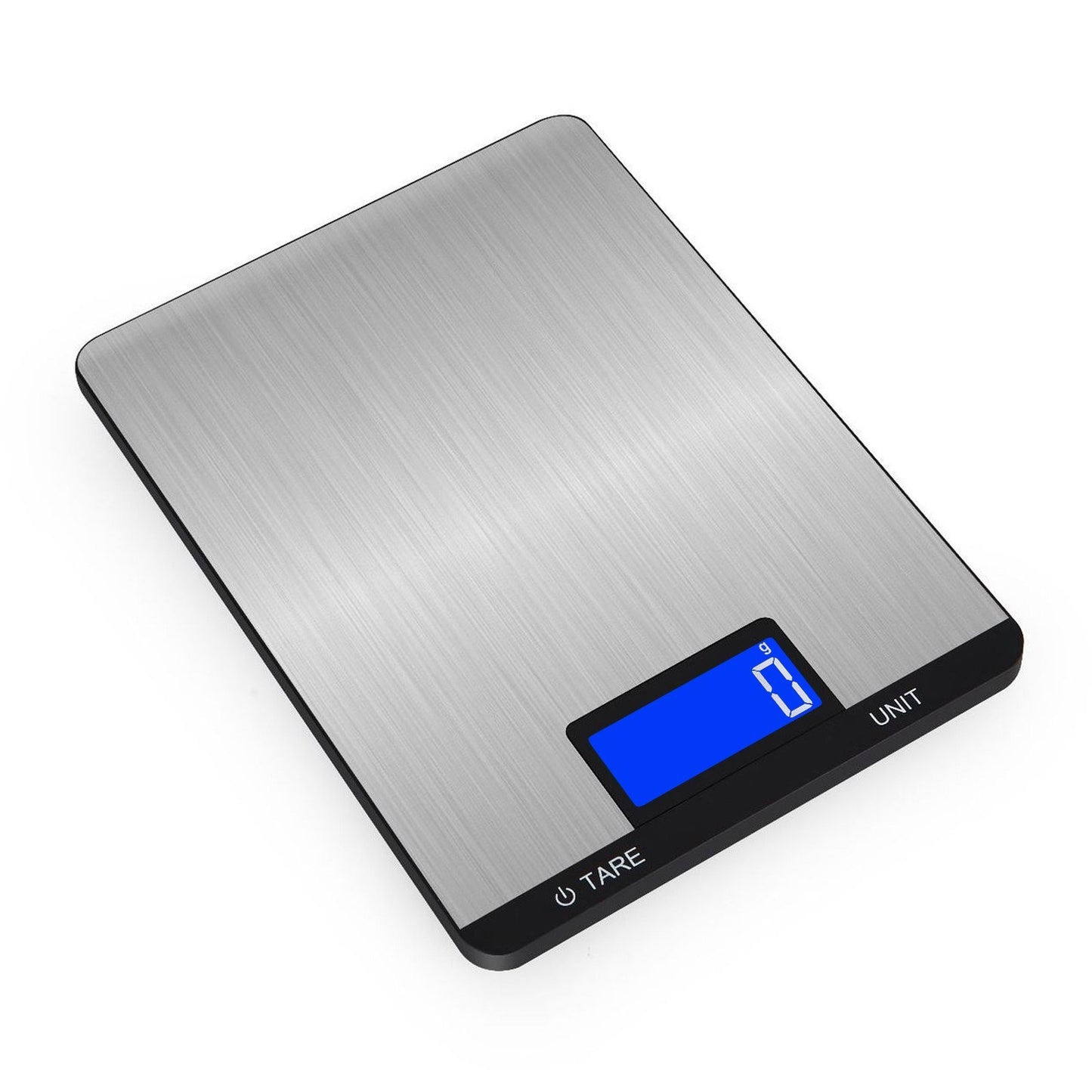 Rechargeable Digital Kitchen Food Scale 10kg/22lb, LCD Display, Touch Buttons, 7 Measurement Units, 3g/0.1oz Precision, Stainless Steel for Baking and Cooking