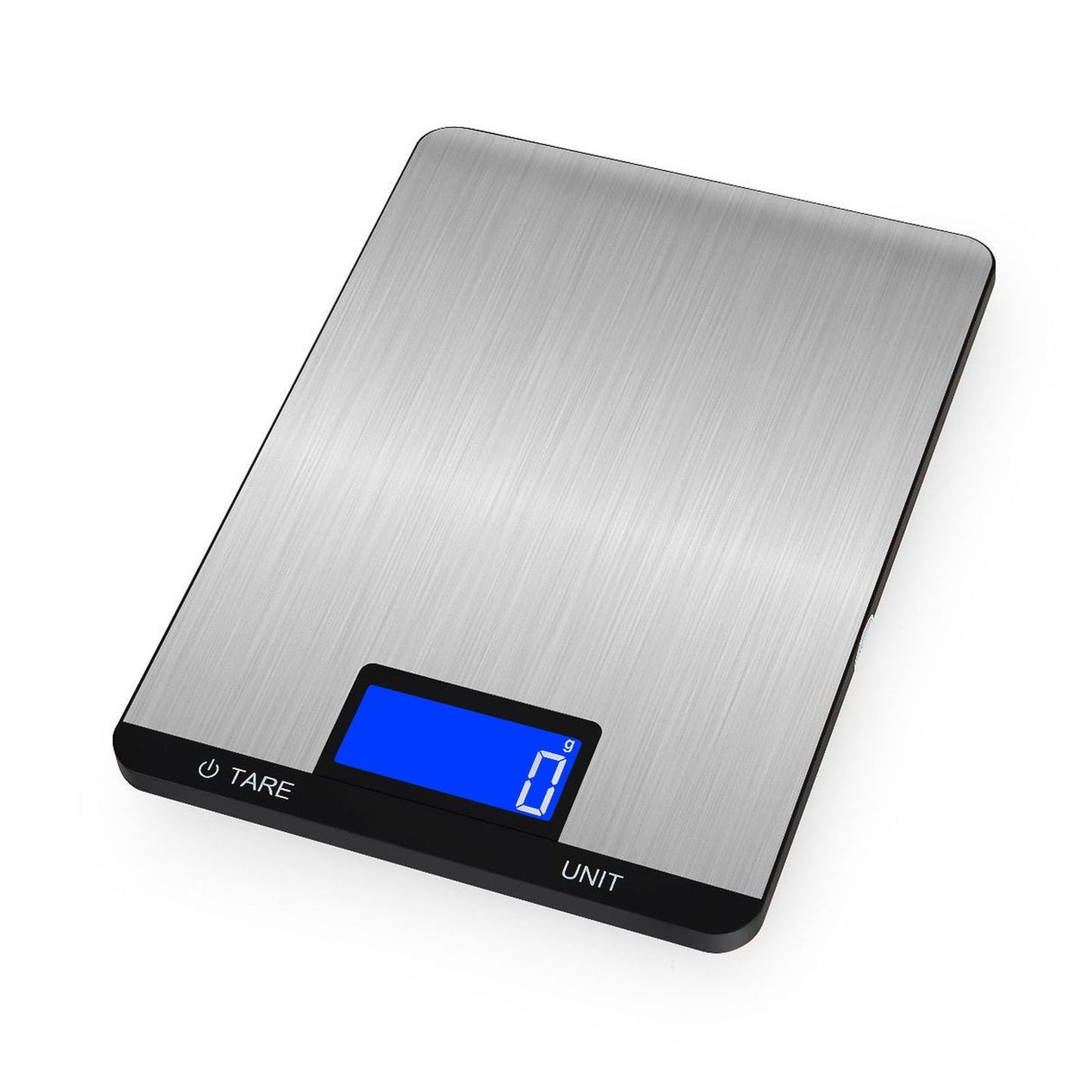 Rechargeable Digital Kitchen Food Scale 10kg/22lb, LCD Display, Touch Buttons, 7 Measurement Units, 3g/0.1oz Precision, Stainless Steel for Baking and Cooking