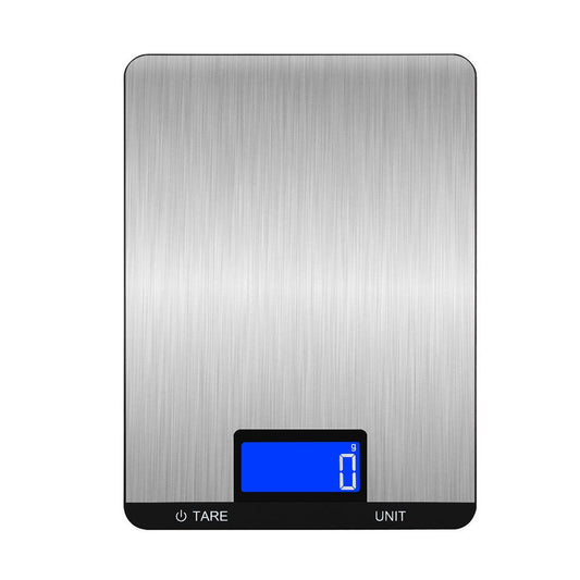 Rechargeable Digital Kitchen Food Scale 10kg/22lb, LCD Display, Touch Buttons, 7 Measurement Units, 3g/0.1oz Precision, Stainless Steel for Baking and Cooking
