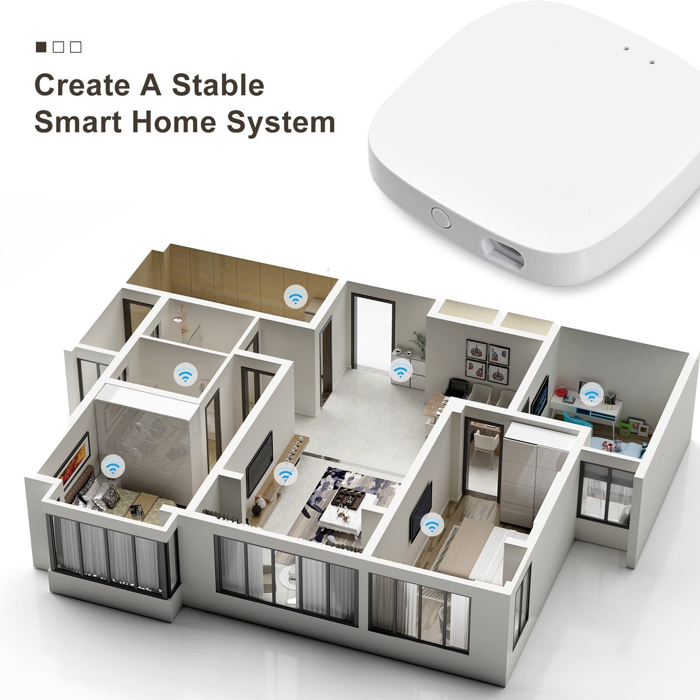 Zigbee 3.0 Smart Home Hub – Wireless Gateway Bridge, Tuya App & SmartLife Control, WiFi Compatible with Alexa & Google Home