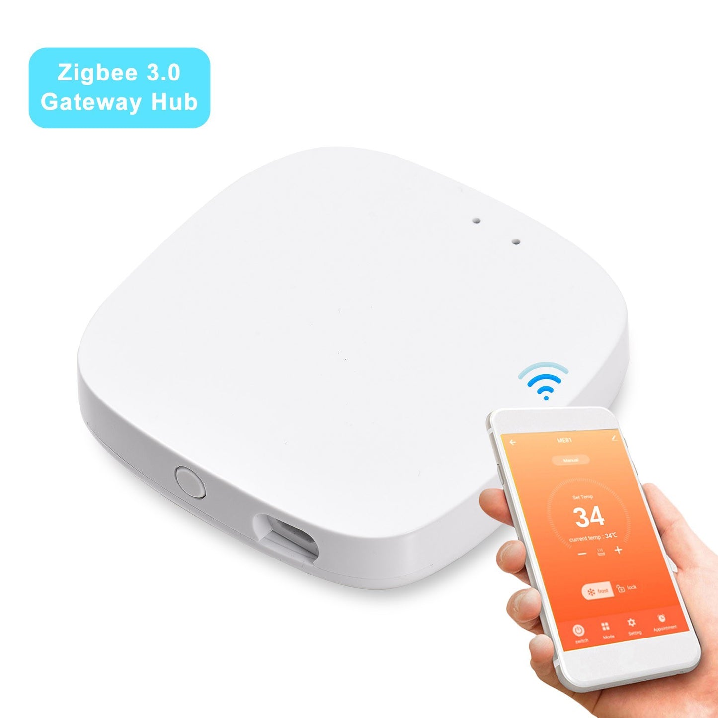 Zigbee 3.0 Smart Home Hub – Wireless Gateway Bridge, Tuya App & SmartLife Control, WiFi Compatible with Alexa & Google Home