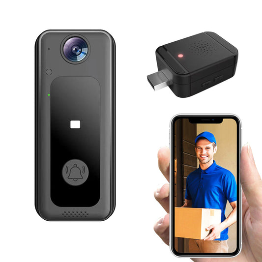 Wireless WiFi Doorbell Camera with 125° Wide Angle & Indoor Chime