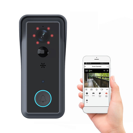1080P HD WiFi Video Doorbell - Wireless Camera with 2-Way Audio, Motion Detection, Night Vision, Waterproof, TUYA APP & Card Storage