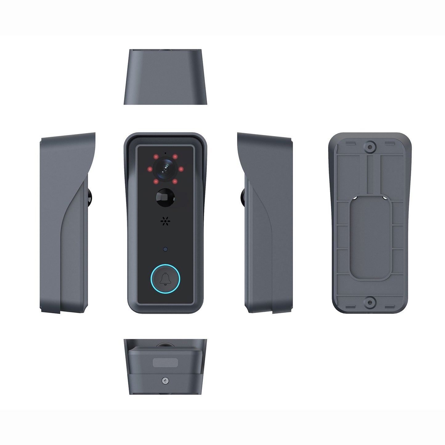1080P HD WiFi Video Doorbell - Wireless Camera with 2-Way Audio, Motion Detection, Night Vision, Waterproof, TUYA APP & Card Storage