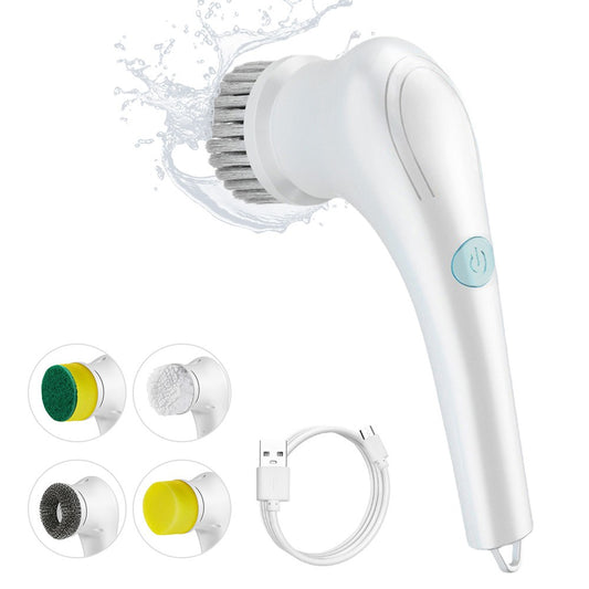 Cordless Electric Spin Scrubber with 5 Multifunctional Heads for Kitchen, Bathroom, Tile, Floor, and Car Cleaning