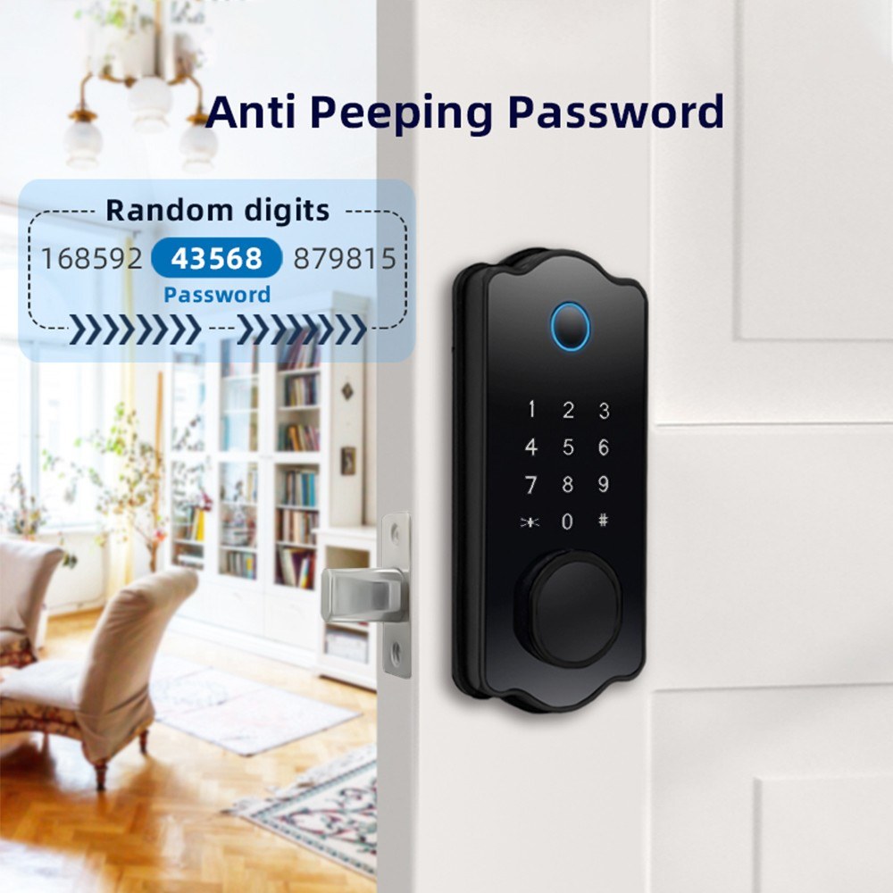 5-in-1 Keyless Smart Door Lock: Waterproof, Auto-Lock, TTlock App, Fingerprint, Code, IC Card Unlock