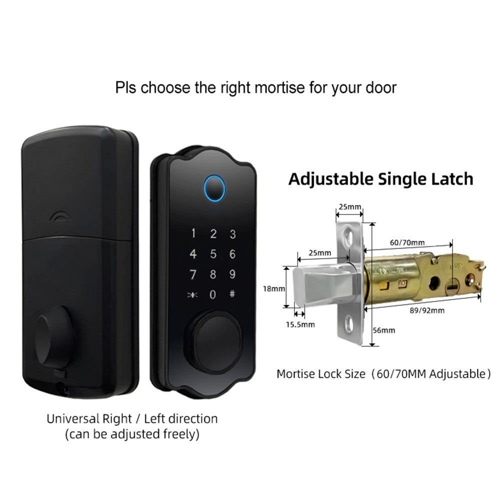5-in-1 Keyless Smart Door Lock: Waterproof, Auto-Lock, TTlock App, Fingerprint, Code, IC Card Unlock