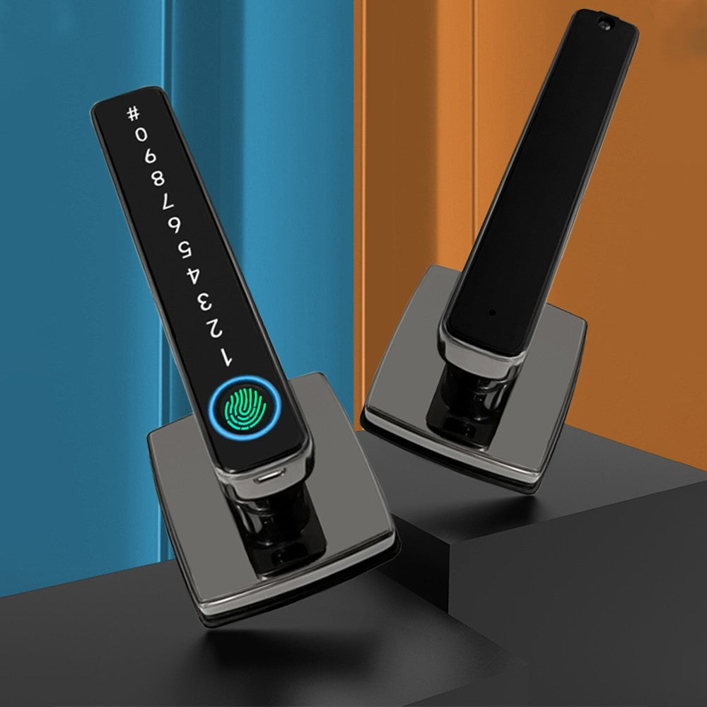 4-in-1 Fingerprint Smart Door Lock with Handle - Keyless Entry, Tuya App, Key, Passcodes for Front Door, Bedroom, Apartment, Hotel