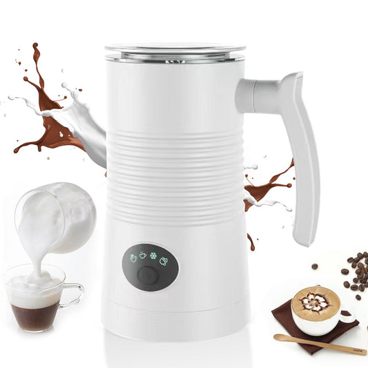 4-in-1 Electric Milk Frother & Steamer, 400W, Detachable Non-Stick, 11.84oz/350ml, Hot/Cold Foam Maker for Coffee & Hot Milk
