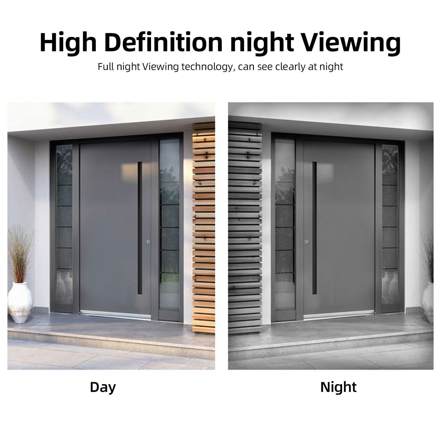 Wireless 2.4G WiFi Video Doorbell with Smart AI PIR Detection & IP65 Waterproof