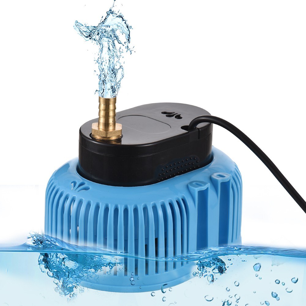 75W Above Ground Pool Cover Pump - 2000L/H Water Removal with 3 Adapters, 16ft Hose & 25ft Cord