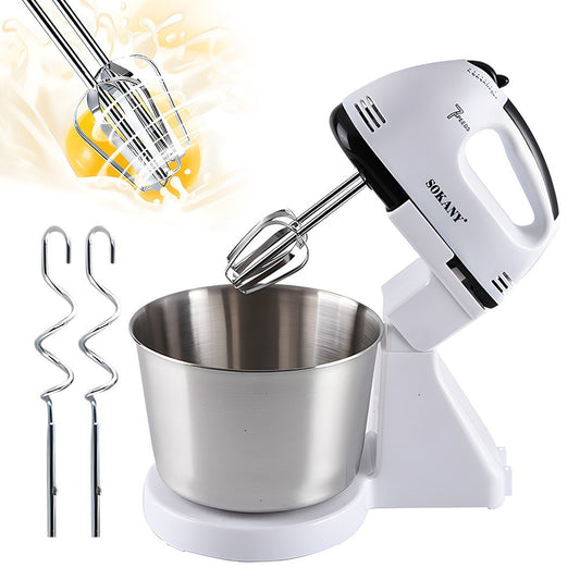 SOKANY 6620 Portable Stand Mixer, 1.76-Quart Bowl, 250W, 7 Speeds, Kitchen Electric Food Mixer with Dough Hook
