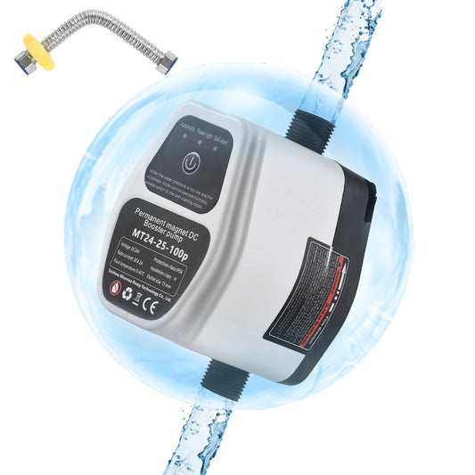 24V Portable Water Pressure Booster Pump - Auto Intelligent Sensing, Energy Efficient, Low Noise, 25L/min Max Flow, 82Ft Lift, 100Pa Multifunctional Shower Booster
