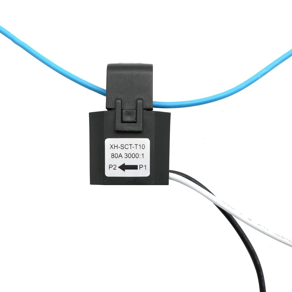Smart 80A Wi-Fi Energy Monitor with Dual 80A CT Clamps, Real-time App & Voice Control for KWh Power Tracking
