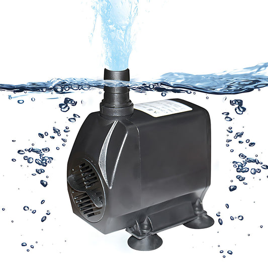 Adjustable Flow Mini Submersible Water Pump - 2500L/H, 8.2ft Lift, 6.5ft Cable, Suction Cup Base for Aquarium, Pond, Fish Tank & Pet Drinking