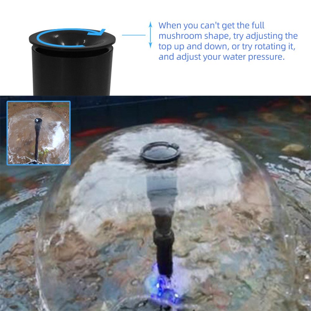 Portable Mini Submersible Water Pump with Colorful Light & Multiple Nozzles, 1000L/H Electric Fountain Pump, Max 4.9ft Lift, Suction Cup Base for Fish Tank, Pond, Aquarium, Pet Drinking