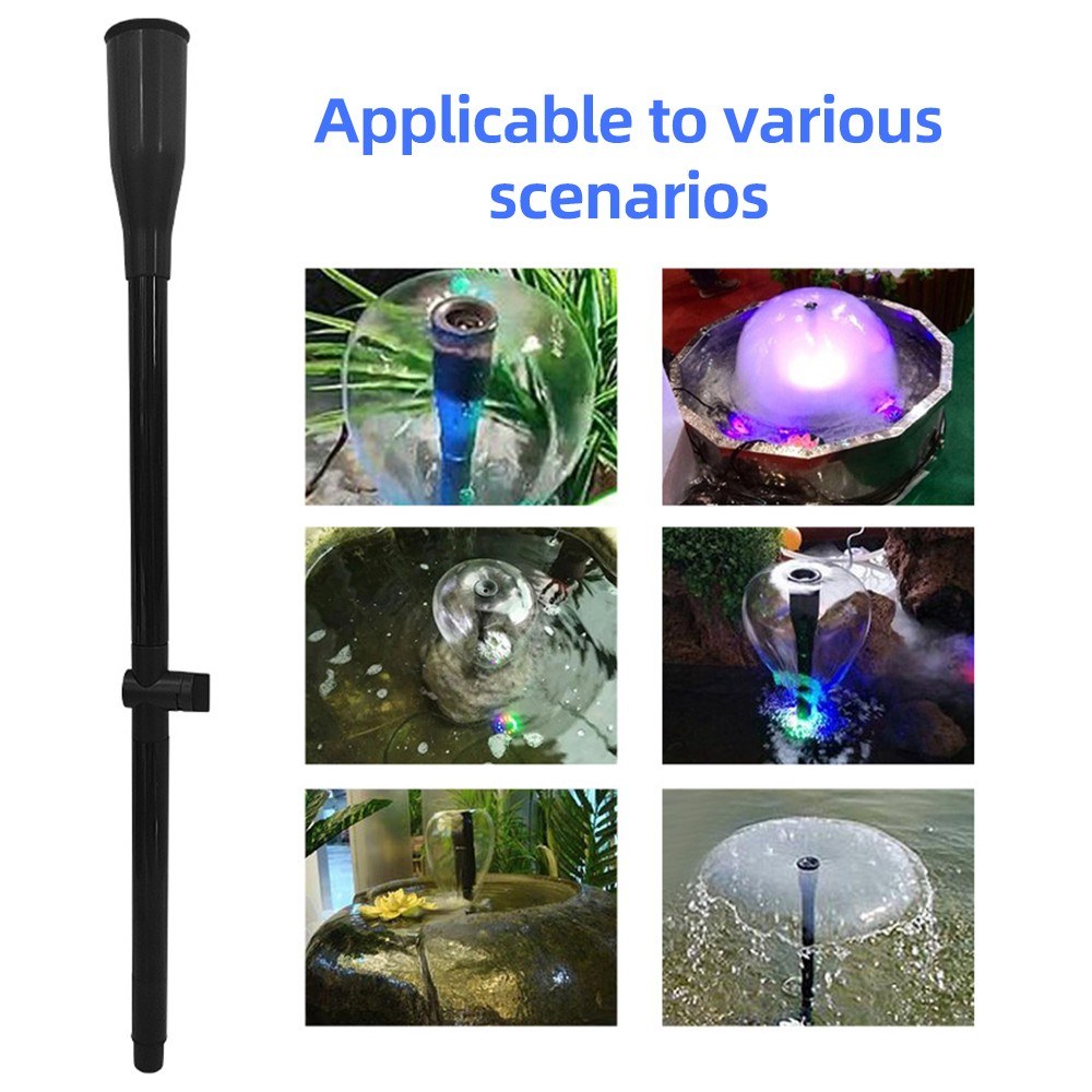 Portable Mini Submersible Water Pump with Colorful Light & Multiple Nozzles, 1000L/H Electric Fountain Pump, Max 4.9ft Lift, Suction Cup Base for Fish Tank, Pond, Aquarium, Pet Drinking