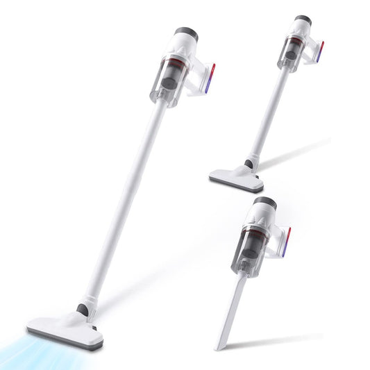 Rechargeable Cordless Stick Vacuum, 8000Pa, 2-Gear Adjustable, LED Indicator, Retractable Stick, Handheld, 1.2L Dust Bucket, Flat Nozzle