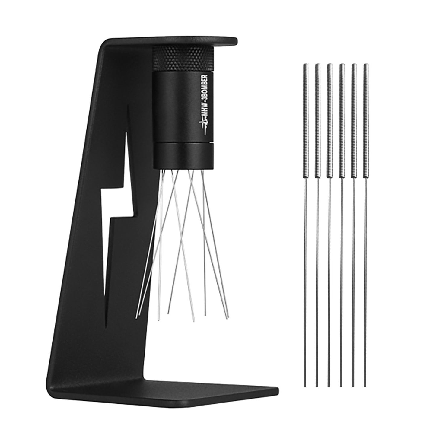 Adjustable WDT Tool Espresso - MHW-3BOMBER Coffee Distributor with Magnetic Stand, 8 Needles (0.4mm) + 6 Spare Needles - Espresso Machine Accessory