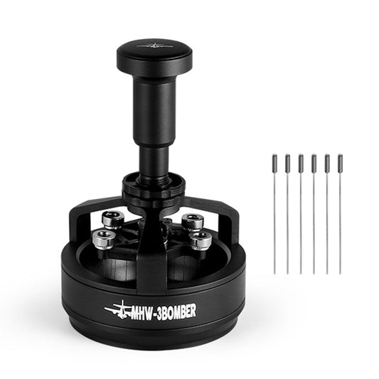58mm Adjustable WDT Espresso Stirrer Tool - Magnetic Positioning, Depth & Storage Base with 6 Spare Needles | MHW-3BOMBER Espresso Accessories