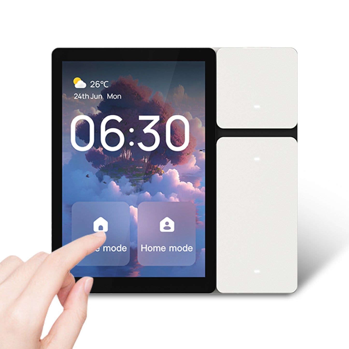 3.5 Inch Touchscreen Smart Home Control Panel with 3-Gang Relay, Voice Assistant, IR, and All-in-One App Compatibility