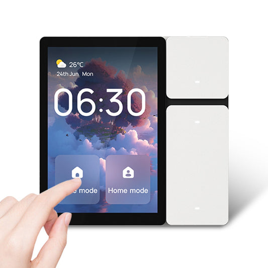 3.5 Inch Touchscreen Smart Home Control Panel with 3-Gang Relay, Voice Assistant, IR, and All-in-One App Compatibility