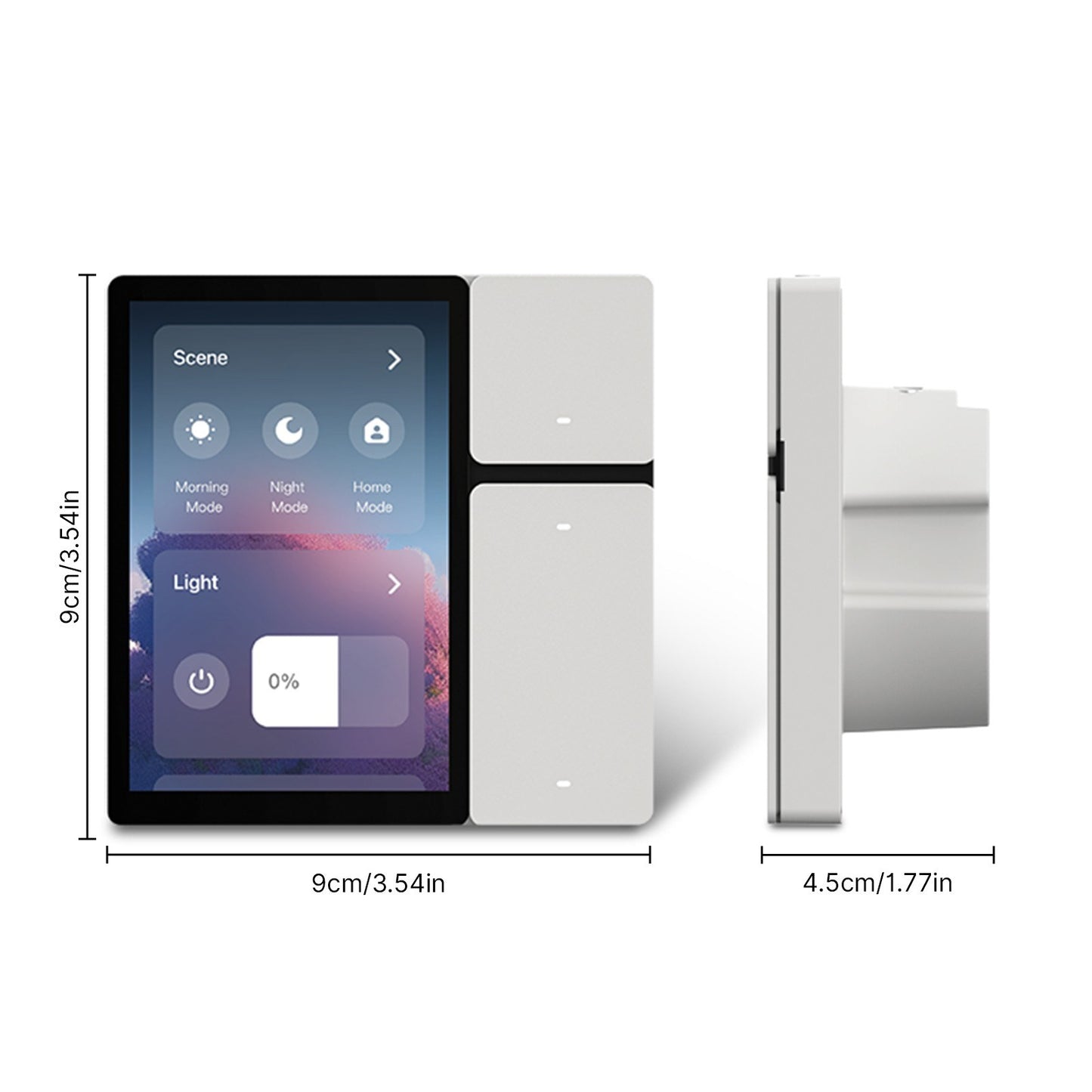 3.5 Inch Touchscreen Smart Home Control Panel with 3-Gang Relay, Voice Assistant, IR, and All-in-One App Compatibility